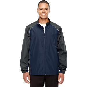 AFC Men's Lightweight Nylon Windbreaker Wind & Water Resistant Jacket (Navy)